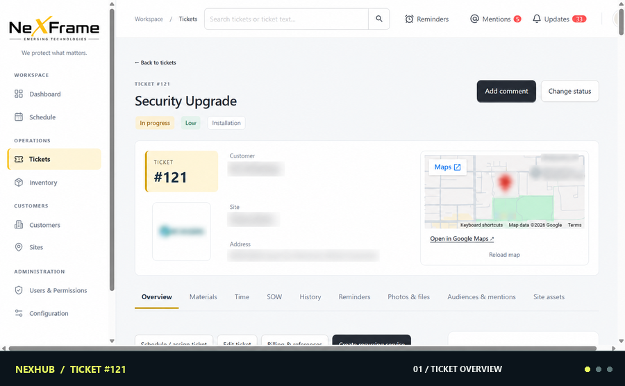 Nexhub ticket 121 walkthrough from overview to readable service comments